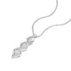 Thumbnail Image 1 of 9ct White Gold 0.25ct Diamond Trilogy Twist Pendant