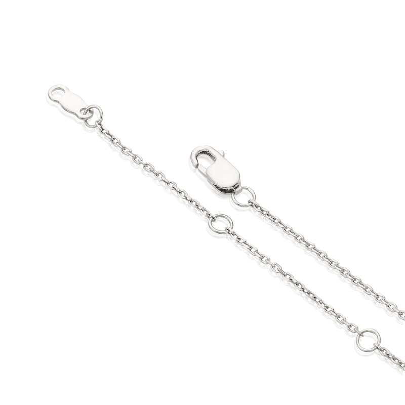 Main Image 3 of Sterling Silver Diamond Circle Pendant