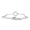 Thumbnail Image 2 of Sterling Silver 9.4 Inch 0.05ct Diamond Circle Adjustable Bolo Bracelet