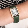 Thumbnail Image 6 of Accurist Rectangle Ladies' Green Leather Strap Watch