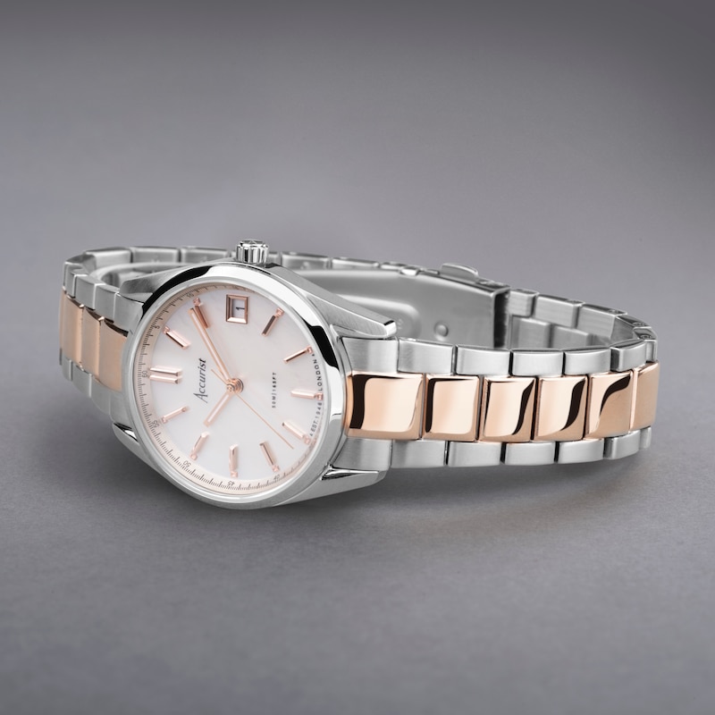 Main Image 6 of Accurist Everyday Ladies' MOP Dial & Two Tone Bracelet Watch