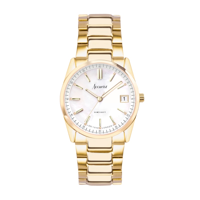 Main Image 1 of Accurist Everyday Ladies' MOP Dial & Gold Tone Bracelet Watch