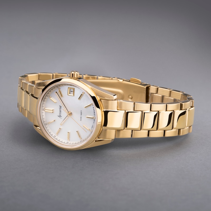 Main Image 6 of Accurist Everyday Ladies' MOP Dial & Gold Tone Bracelet Watch