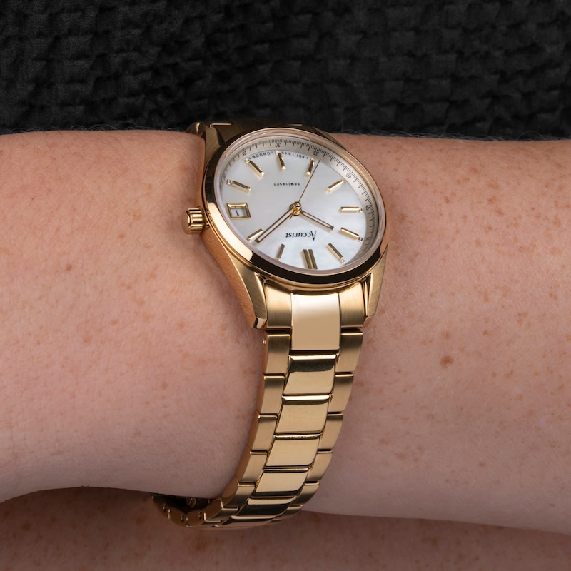 Main Image 7 of Accurist Everyday Ladies' MOP Dial & Gold Tone Bracelet Watch