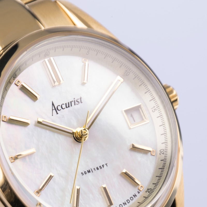 Main Image 8 of Accurist Everyday Ladies' MOP Dial & Gold Tone Bracelet Watch