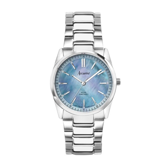 Accurist Ladies Everyday Solar Stainless Steel Bracelet 30mm Watch 