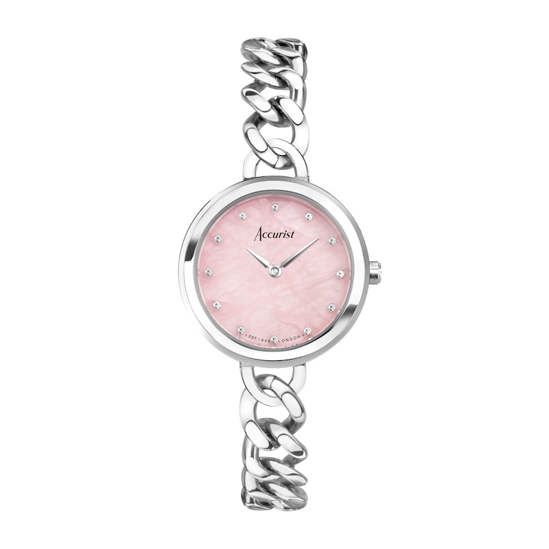 Main Image 1 of Accurist Jewellery Ladies' Rose Quartz Dial Bracelet Watch