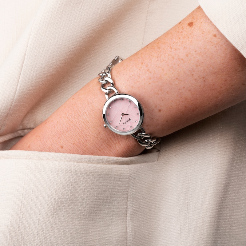 Main Image 7 of Accurist Jewellery Ladies' Rose Quartz Dial Bracelet Watch