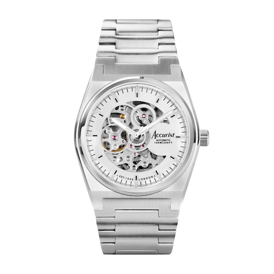 Accurist Mens Origin Skeleton Automatic Stainless Steel Bracelet 41mm Watch
