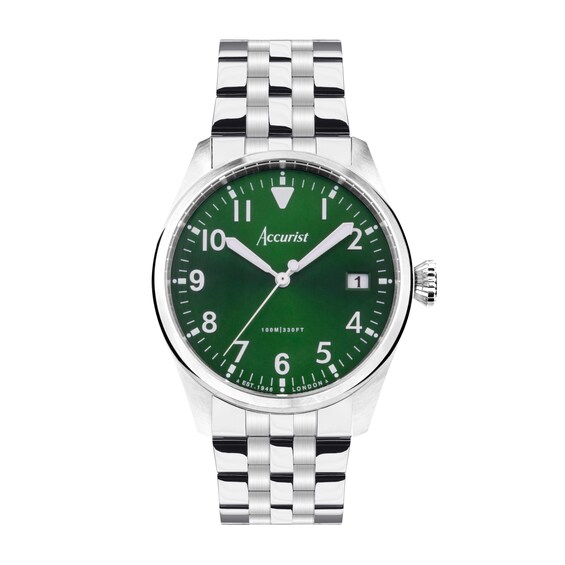 Accurist Aviation Men’s Green Dial Bracelet Watch