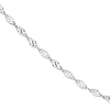 Thumbnail Image 1 of 9ct White Gold Sparkle Twist Chain 17.75 Inch