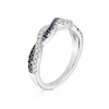 Thumbnail Image 1 of Vera Wang 18ct White Gold 0.18ct Total Diamond & Sapphire Pavé Twist Ring