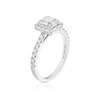 Thumbnail Image 1 of Vera Wang 18ct White Gold 0.58ct Total Diamond Emerald Cut Halo Ring