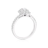 Thumbnail Image 2 of Vera Wang 18ct White Gold 0.58ct Total Diamond Emerald Cut Halo Ring