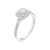 Thumbnail Image 1 of Vera Wang 18ct White Gold 0.69ct Diamond Cushion Halo Ring