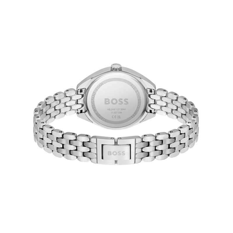 BOSS Mae Ladies' Silver Dial & Stainless Steel Link Bracelet Watch