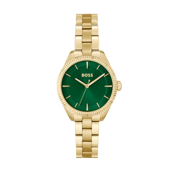 Women's Boss Sage Light Yellow Gold Ip Bracelet Watch