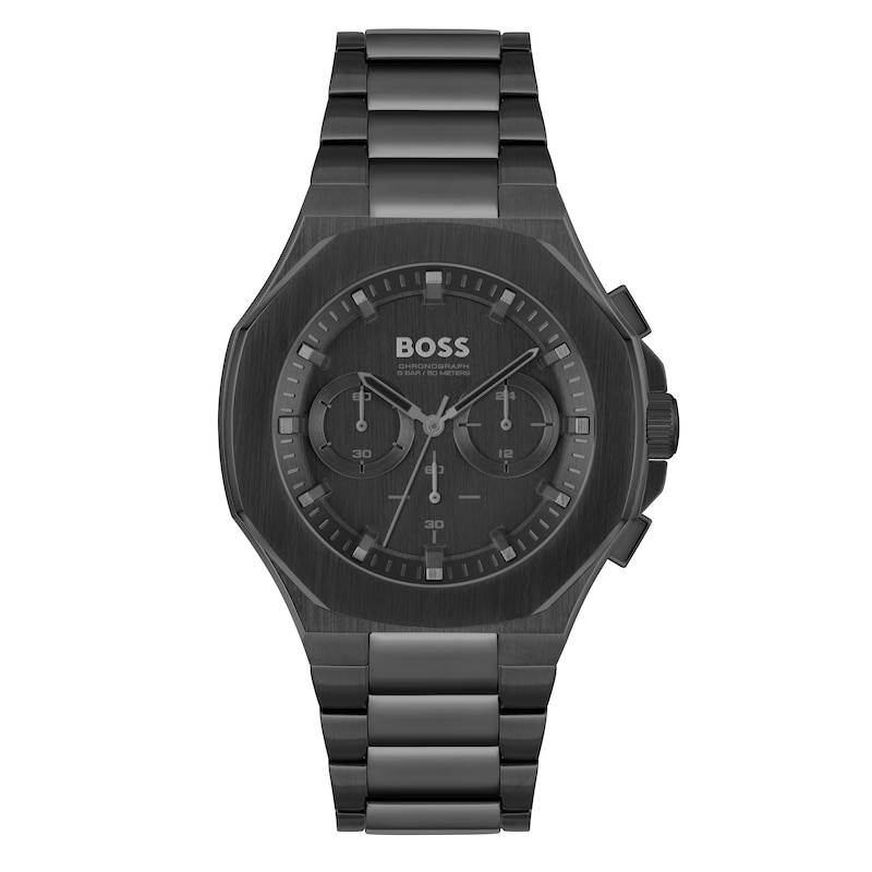 BOSS Taper Men's Chronograph Black Dial & Stainless Steel Watch ...