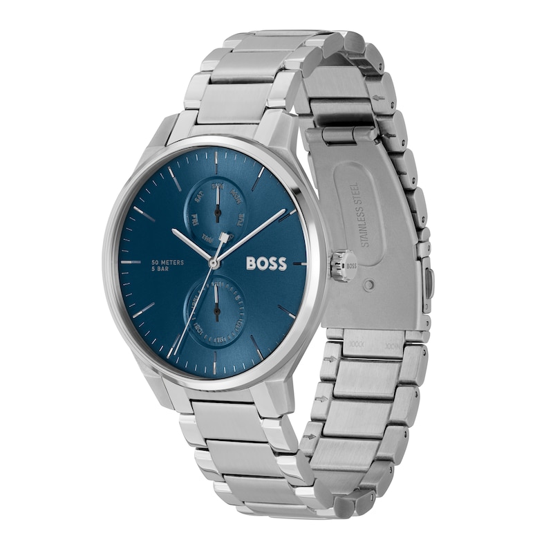 BOSS Tyler Men's Blue Dial & Stainless Steel Bracelet Watch | Ernest Jones