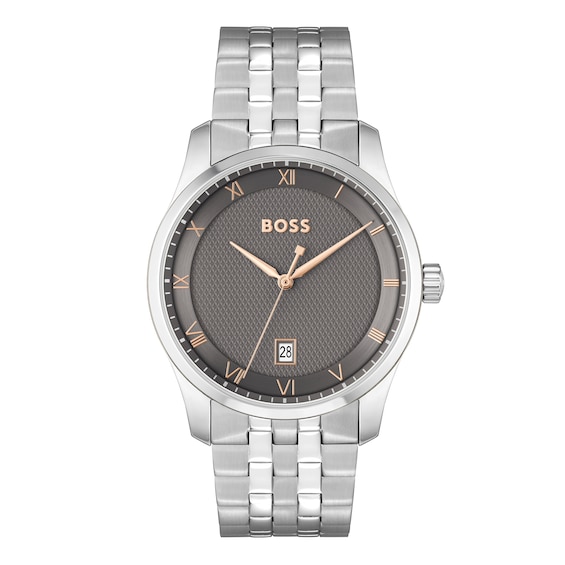 Men's Boss Principle Stainless Steel Bracelet Watch