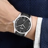 Thumbnail Image 3 of BOSS Principle Men's Black Leather Strap Watch