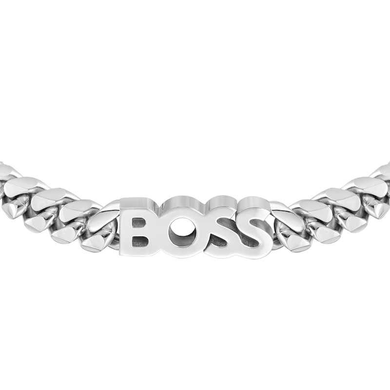 Main Image 2 of BOSS Kassy Men's Polished Stainless Steel Chain Bracelet