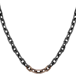 BOSS GQ Kane Black IP Stainless Steel Chain Necklace