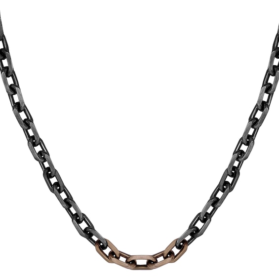 BOSS GQ Kane Black IP Stainless Steel Chain Necklace