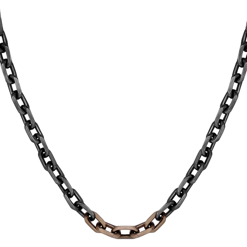 BOSS Kane Black IP Stainless Steel Chain Necklace