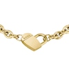 Thumbnail Image 1 of BOSS Dinya Yellow Gold IP Chain Padlock Heart Bracelet