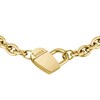 Thumbnail Image 1 of BOSS Dinya Yellow Gold IP Chain Padlock Heart Bracelet