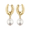 Thumbnail Image 0 of BOSS Leah Gold IP Freshwater Pearl Huggie Drop Earrings