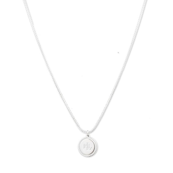 Lauren Ralph Lauren Sterling Silver Logo Pendant Necklace