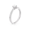 Thumbnail Image 2 of Engagement Ring 9ct White Gold 0.33ct Diamond Solitaire Claw Set Ring