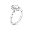 Thumbnail Image 1 of Platinum 1ct Diamond Oval & Baguette Cut Halo Cluster Ring