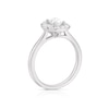 Thumbnail Image 2 of Platinum 1ct Diamond Oval & Baguette Cut Halo Cluster Ring