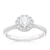 Thumbnail Image 1 of Engagement Ring 18ct White Gold & Platinum 0.75ct Diamond Round Halo Solitaire Ring