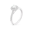 Thumbnail Image 2 of Engagement Ring 18ct White Gold & Platinum 0.75ct Diamond Round Halo Solitaire Ring