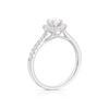 Thumbnail Image 3 of Engagement Ring 18ct White Gold & Platinum 0.75ct Diamond Round Halo Solitaire Ring