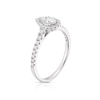 Thumbnail Image 2 of 9ct White Gold 0.50ct Diamond Pear Shape Halo Cluster Ring