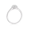 Thumbnail Image 3 of 9ct White Gold 0.50ct Diamond Pear Shape Halo Cluster Ring