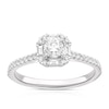 Thumbnail Image 0 of Platinum 0.50ct Diamond Cushion Shape Halo Ring