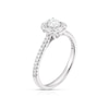 Thumbnail Image 1 of Platinum 0.50ct Diamond Cushion Shape Halo Ring