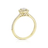 Thumbnail Image 2 of 18ct Yellow Gold 0.50ct Diamond Cushion Shape Halo Ring