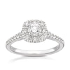Thumbnail Image 1 of Engagement Ring Platinum 0.75ct Diamond Cushion Shape Halo Ring