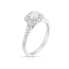Thumbnail Image 2 of Engagement Ring Platinum 0.75ct Diamond Cushion Shape Halo Ring