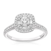 Thumbnail Image 0 of Platinum 0.50ct Diamond Cushion Cut Cluster Ring