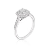 Thumbnail Image 1 of Platinum 0.50ct Diamond Cushion Cut Cluster Ring