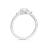 Thumbnail Image 3 of 18ct White Gold & Platinum 0.66ct Diamond Round & Pear Cut Solitaire Ring