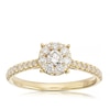 Thumbnail Image 0 of 18ct Yellow Gold 0.50ct Diamond Round Halo Cluster Ring